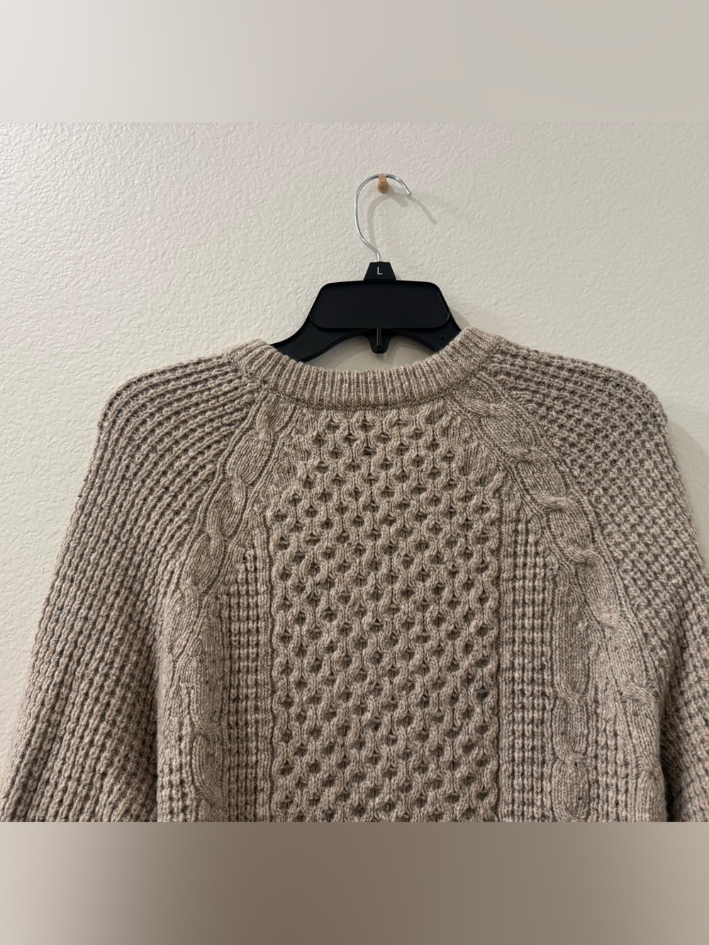 Madewell Cableknit Sweater - Tan barley - Size M - Picture 3 of 8